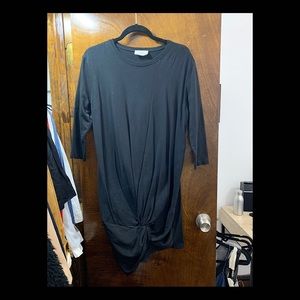 Zara black gathered dress